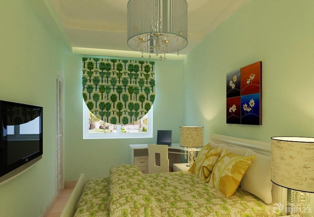 绿色调卧室装修设计效果图
