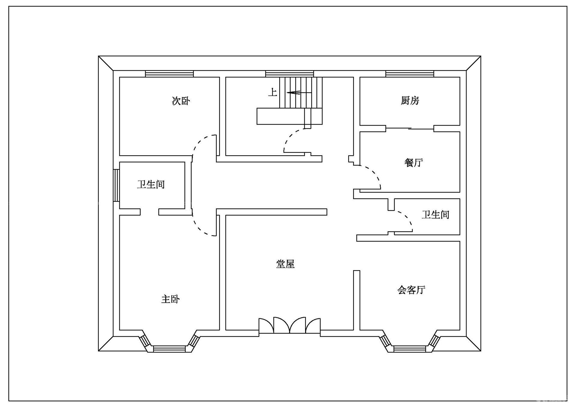 三房80平方米别墅户型图